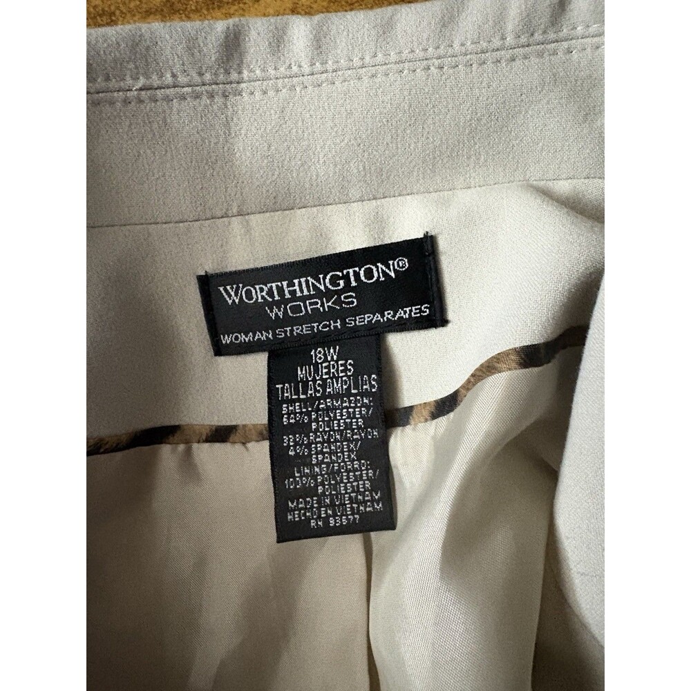 Worthington Works Women’s Plus Size 18w‎ single-breasted blazer jacket - Picture 4 of 6